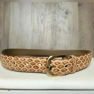 Cartoni Genuine Leather Embossed South Africa Buckle Belt size 32